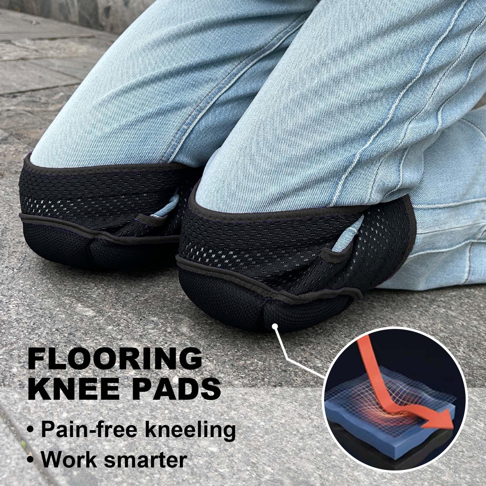 JYBTAA knee pads are lightweight at about 0.2 lb per pad.