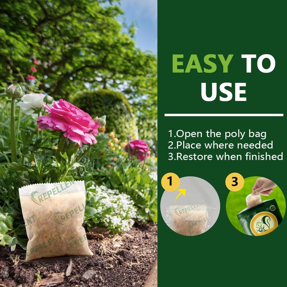 JYEVEWA Squirrel Repellent Granules Bag — convenient ready-to-use outdoor protection
