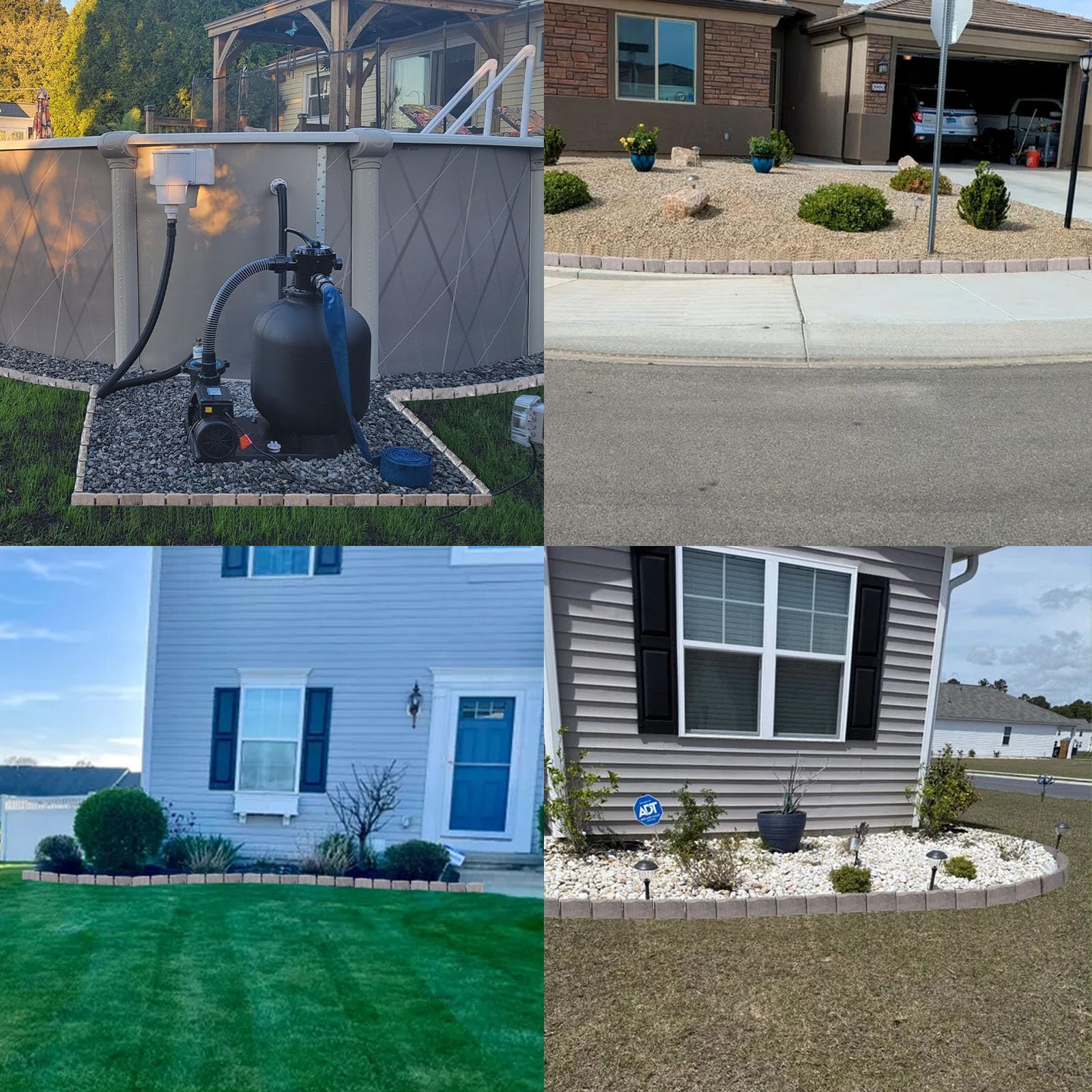 JYINCPED brown stone-look border complements any landscape.