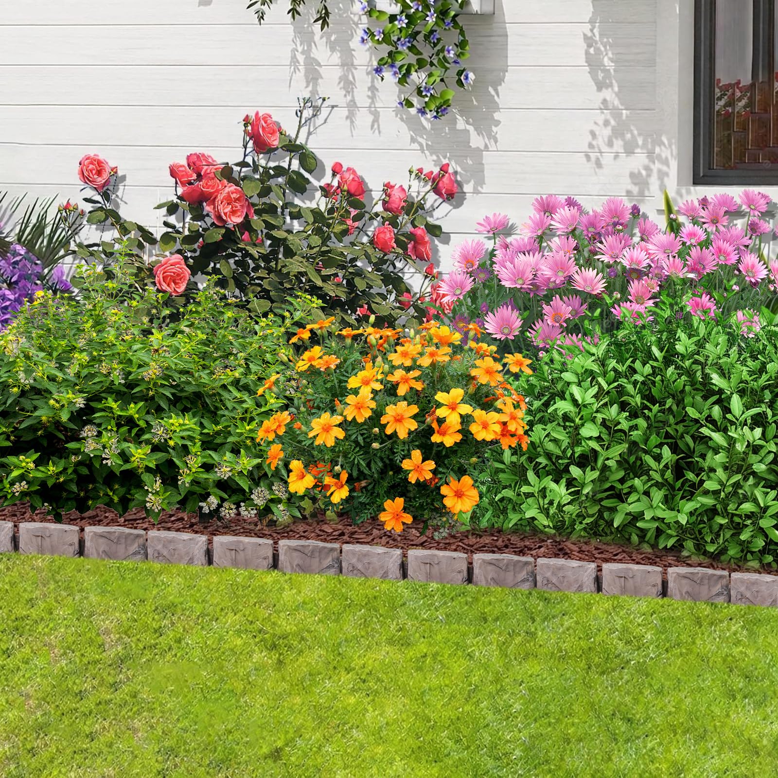 JYINCPED complete 17ft edging kit simplifies yard updates.