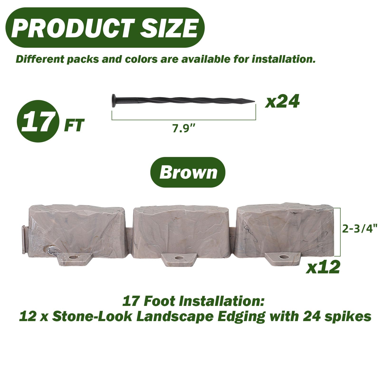 JYINCPED 17ft border kit creates clean, cohesive lawns.