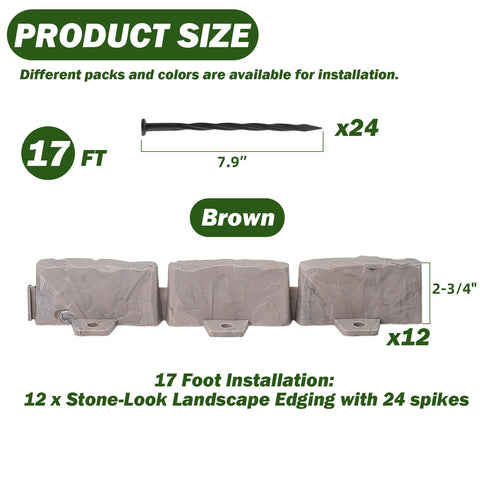 JYINCPED 17ft border kit creates clean, cohesive lawns.