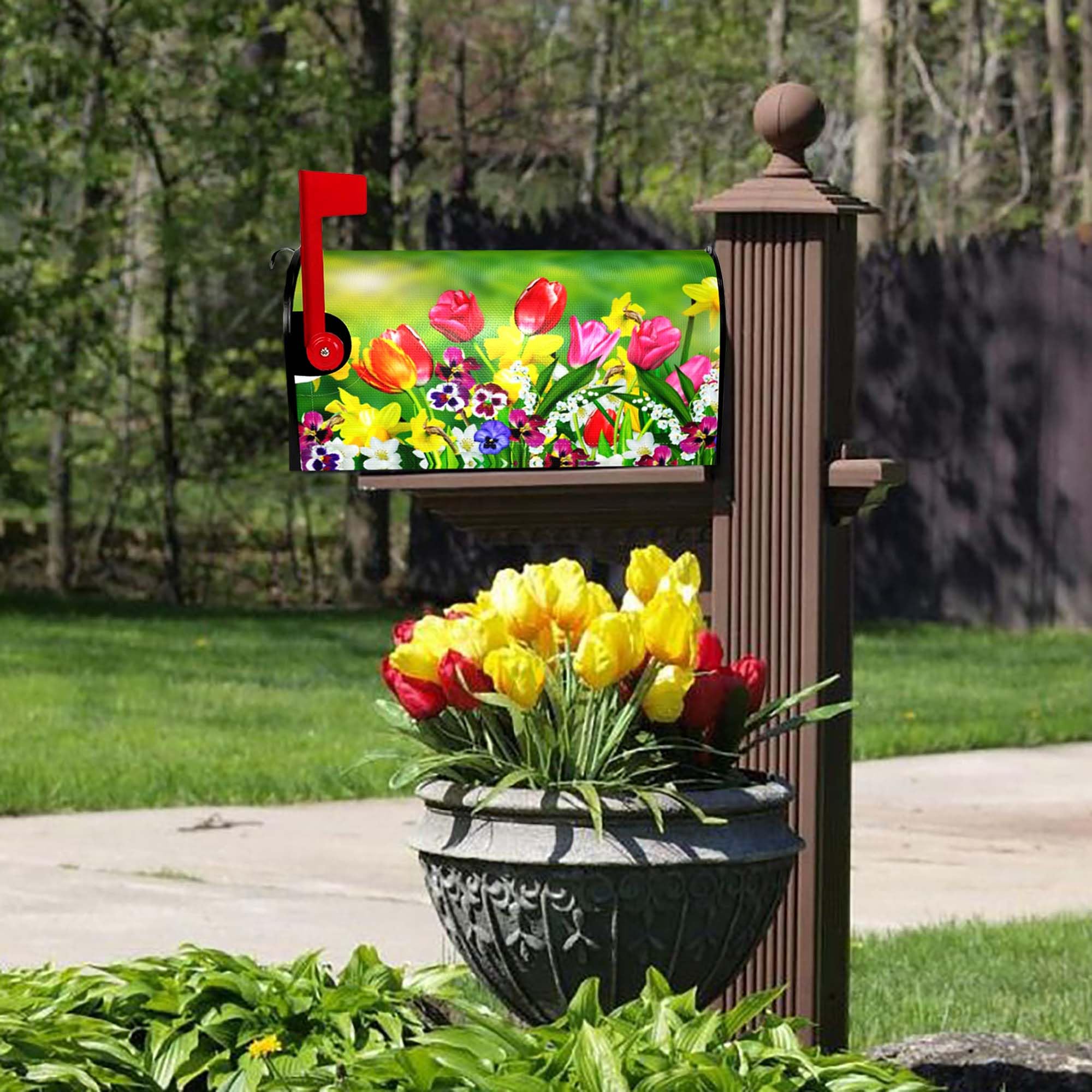 JYKCUL outdoor waterproof oxford mailbox cover stays vibrant outside.