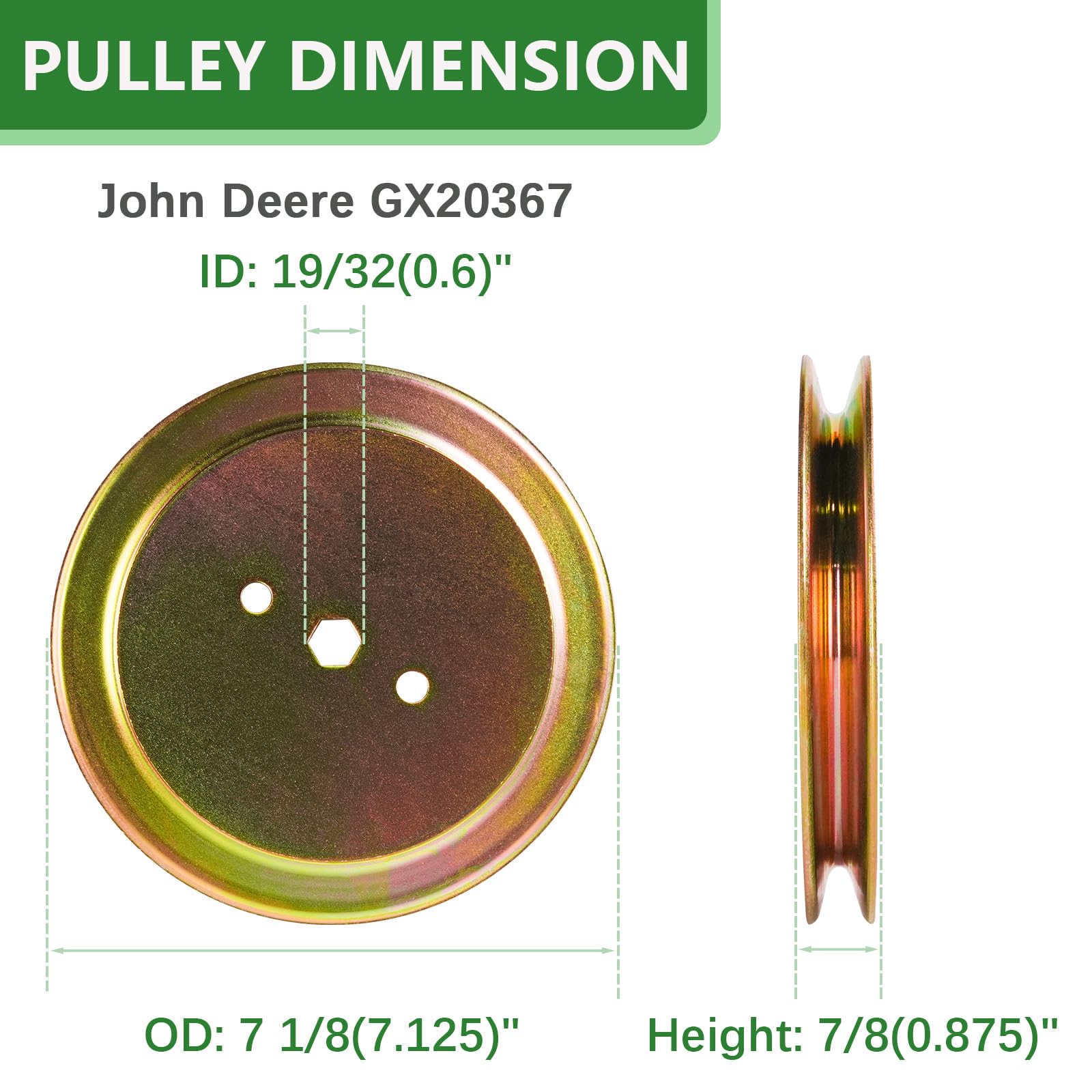 JYLEYJ belt close-up for dependable power transfer on 42-inch decks.
