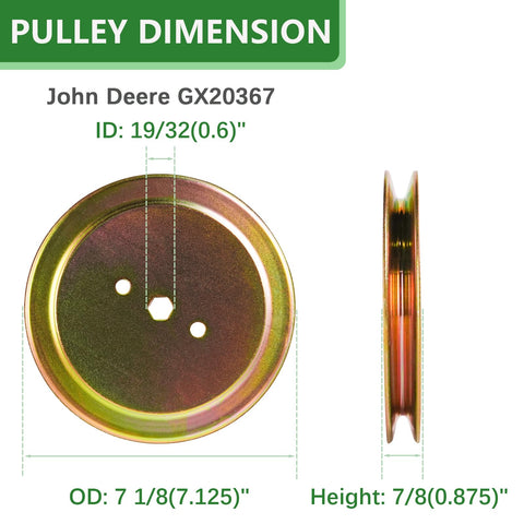 JYLEYJ belt close-up for dependable power transfer on 42-inch decks.