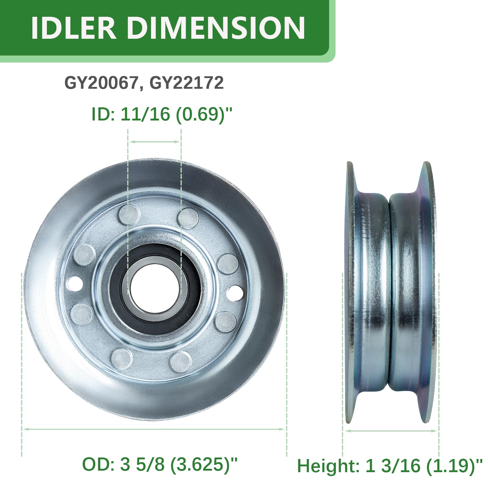 JYLEYJ idler pulley close-up showing tension and durability for consistent operation.