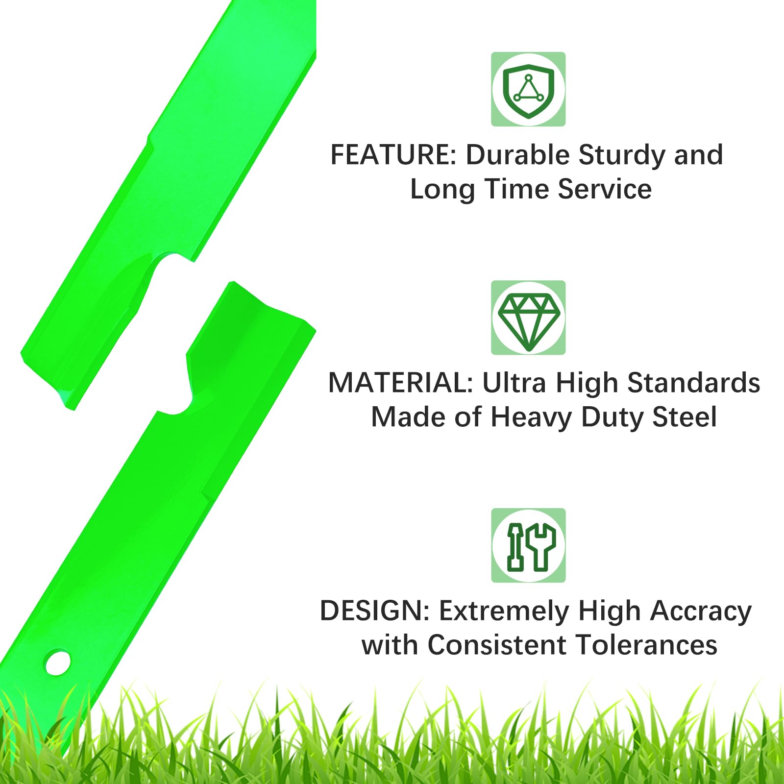 JYLEYJ center-hole 5/8-inch blades fit common Toro 60-inch deck spindles for quick swaps.