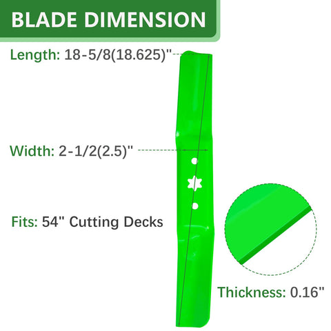 JYLEYJ Cub Cadet 54-inch deck blades for versatile maintenance