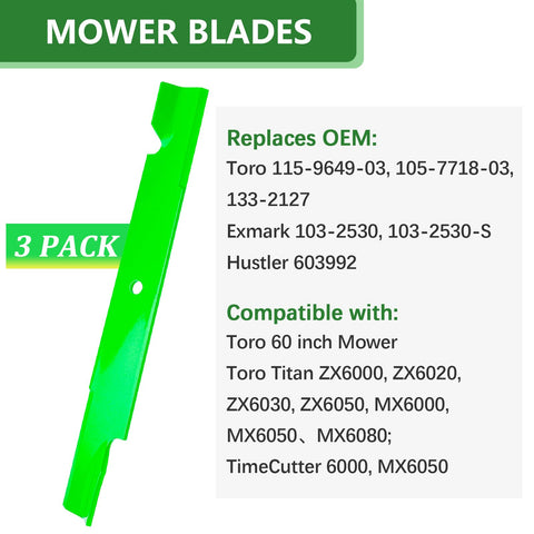 JYLEYJ Exmark Quest-compatible blades improve mowing efficiency on Quest S Series.