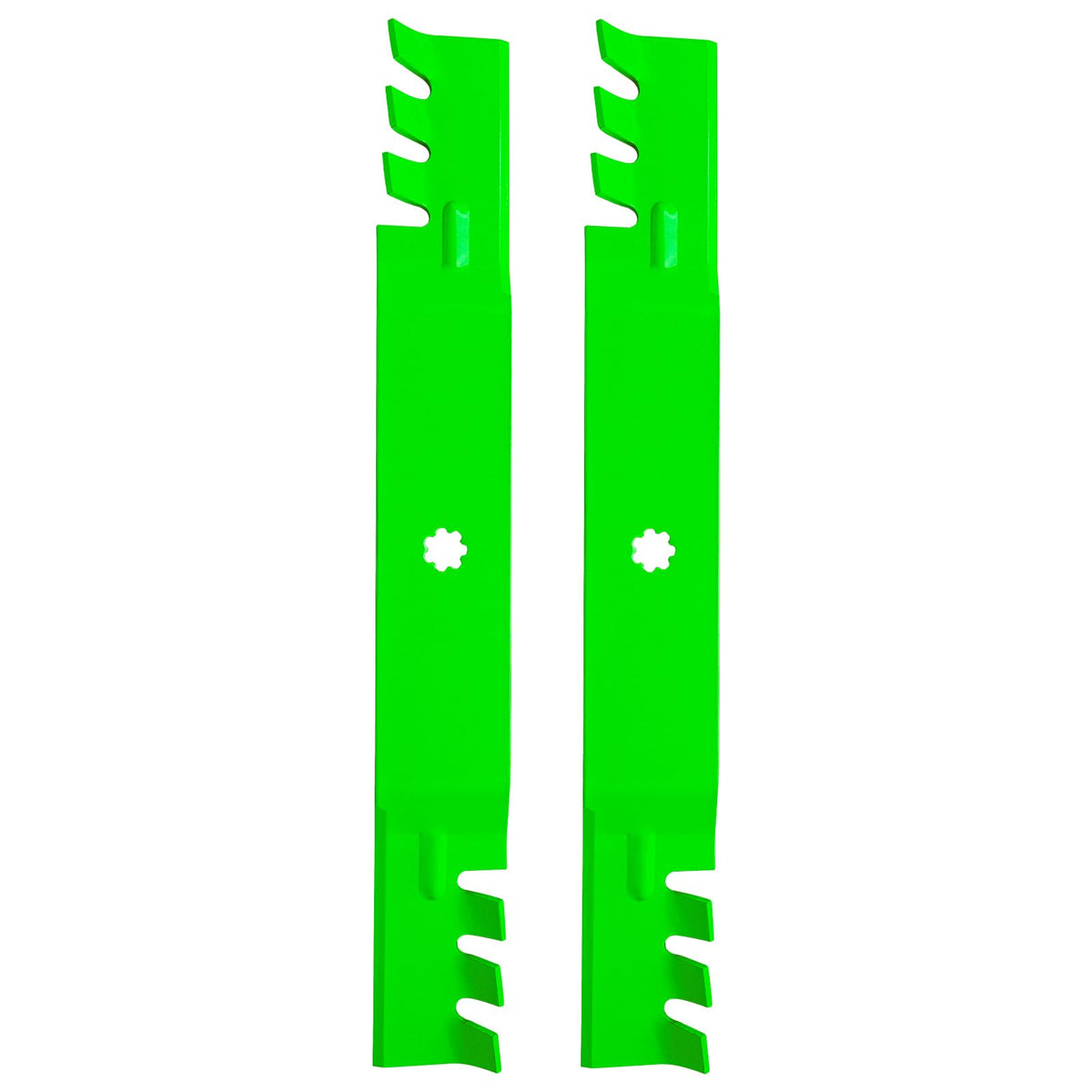 JYLEYJ GY20850 GX22151 mulching blades closeup for sharp, efficient mowing