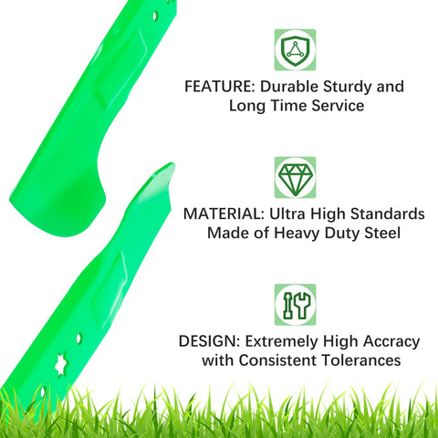 JYLEYJ two-pack blades for cost-effective replacement and extended mowing time.