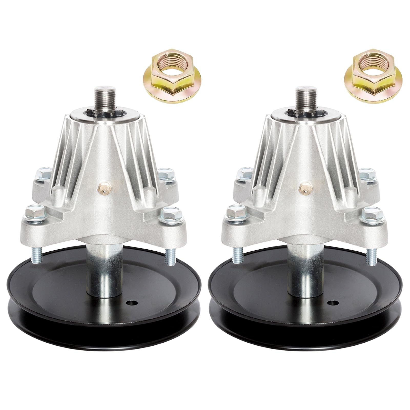 JYLEYJ spindle assembly with nut 2-pack for Troy-Bilt Pony decks improves reliability.