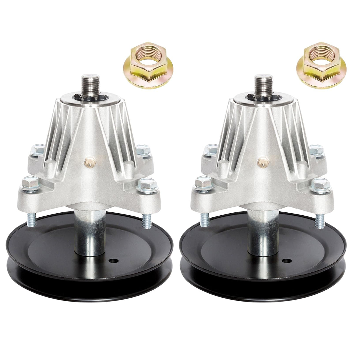 JYLEYJ spindle assembly with nut 2-pack for Troy-Bilt Pony decks improves reliability.