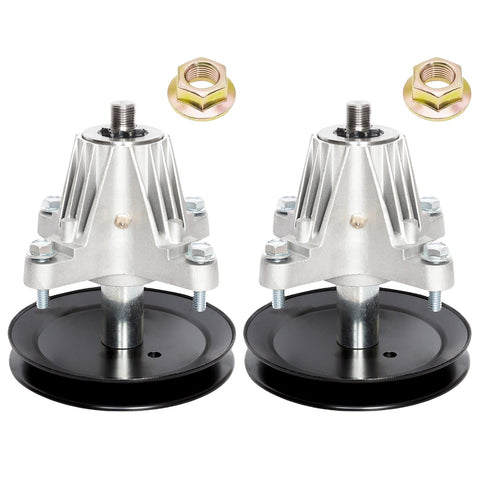 JYLEYJ spindle assembly with nut 2-pack for Troy-Bilt Pony decks improves reliability.