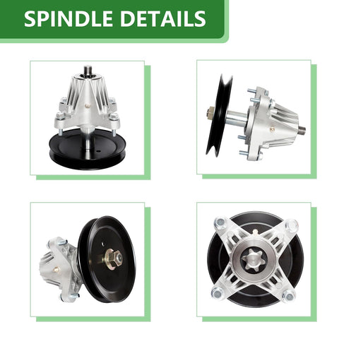 JYLEYJ spindle assembly with nut includes bolts, caps, and grease zerks.