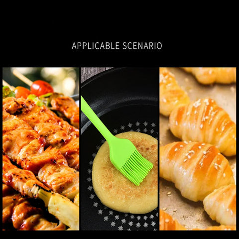 One-piece silicone handle provides flexible grip during basting