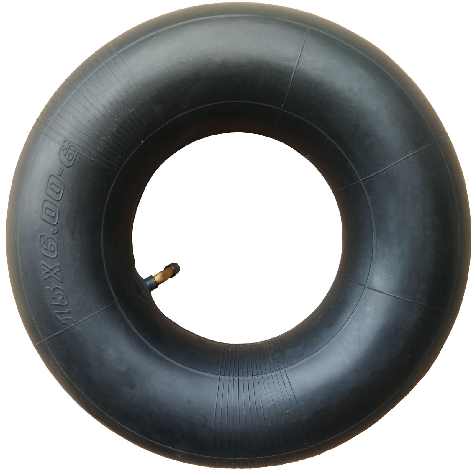 Jzcthg 15x6-6 inner tube with bent valve for wheelbarrows.