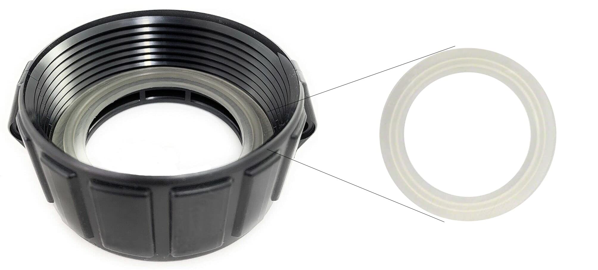 Easy-install spa heater gasket being positioned by hand.