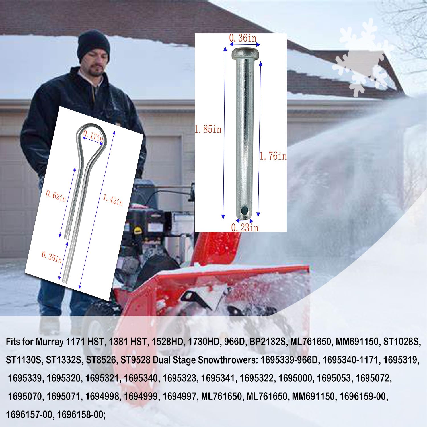 Jzenol unboxing of snow blower parts—clear labeling for simple replacement.