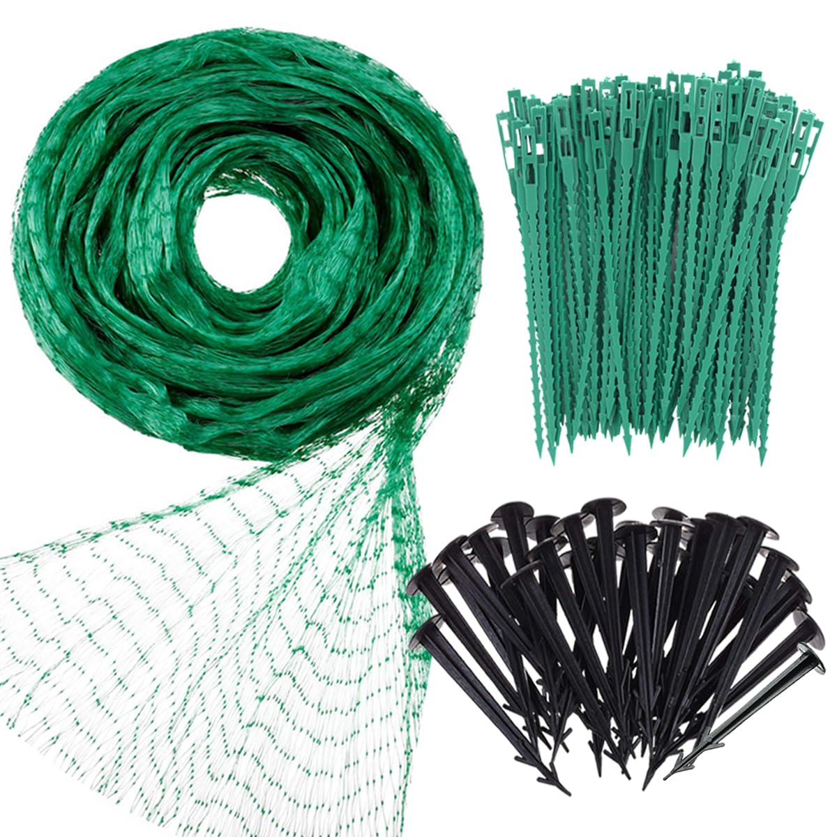 JZGEL Bird Netting full garden roll in green shields crops while letting sunlight through