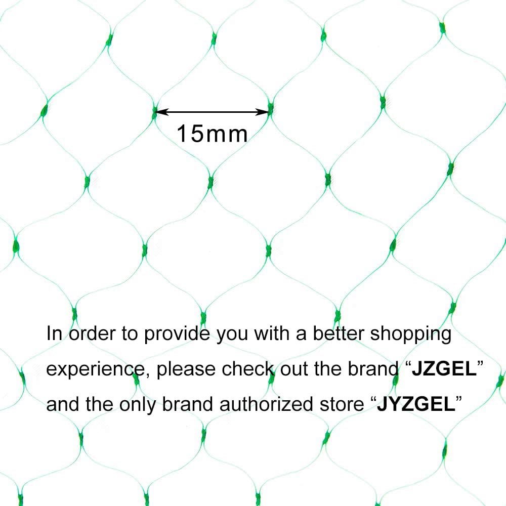 Close-up of JZGEL netting mesh showing durable 0.59 inch grid