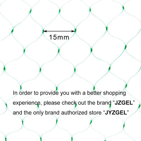 Close-up of JZGEL netting mesh showing durable 0.59 inch grid