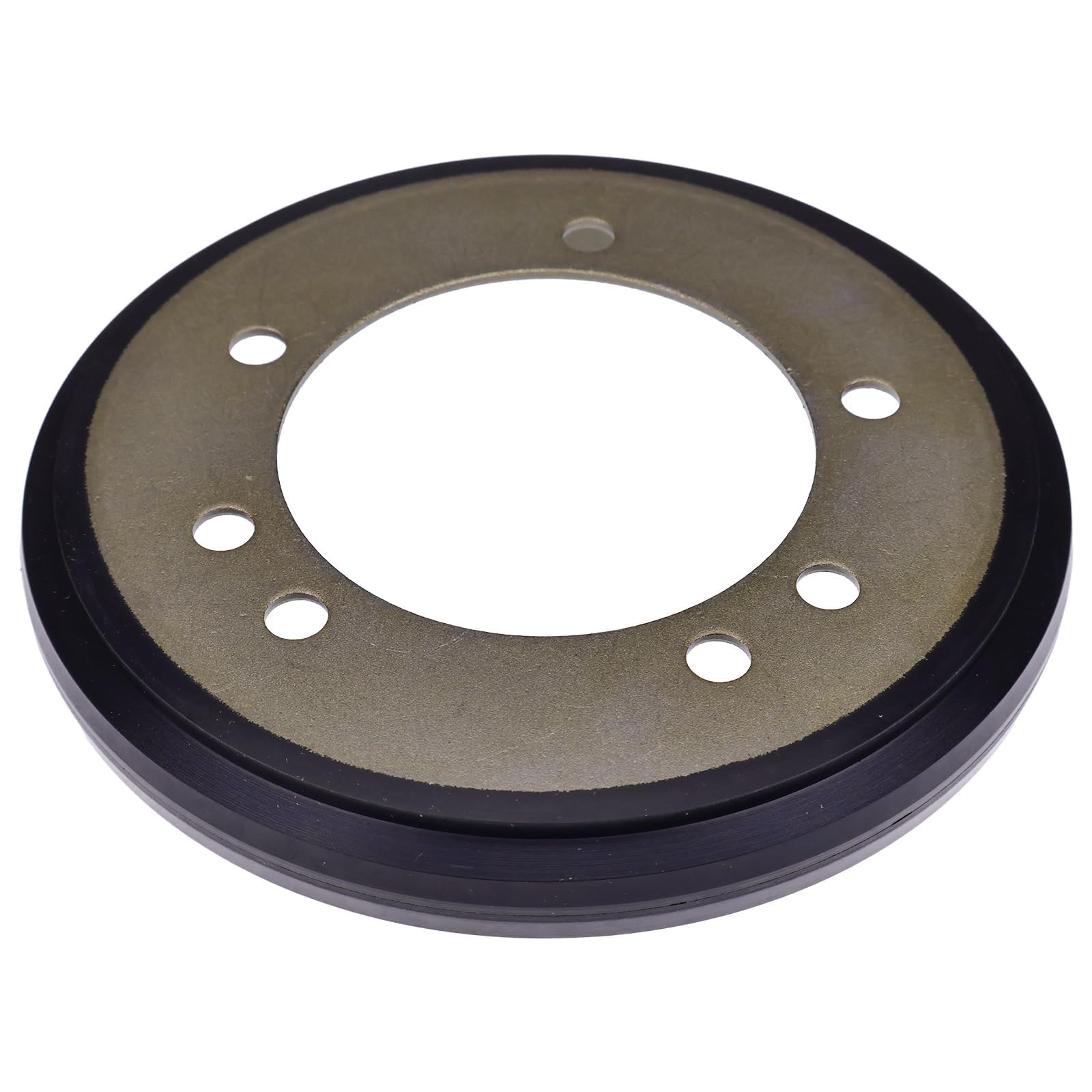 JZGRDN friction drive disc closeup highlighting durable construction for reliable snowblower performance.