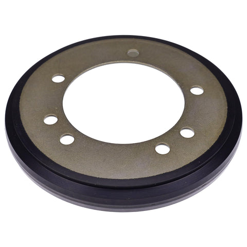 JZGRDN friction drive disc closeup highlighting durable construction for reliable snowblower performance.