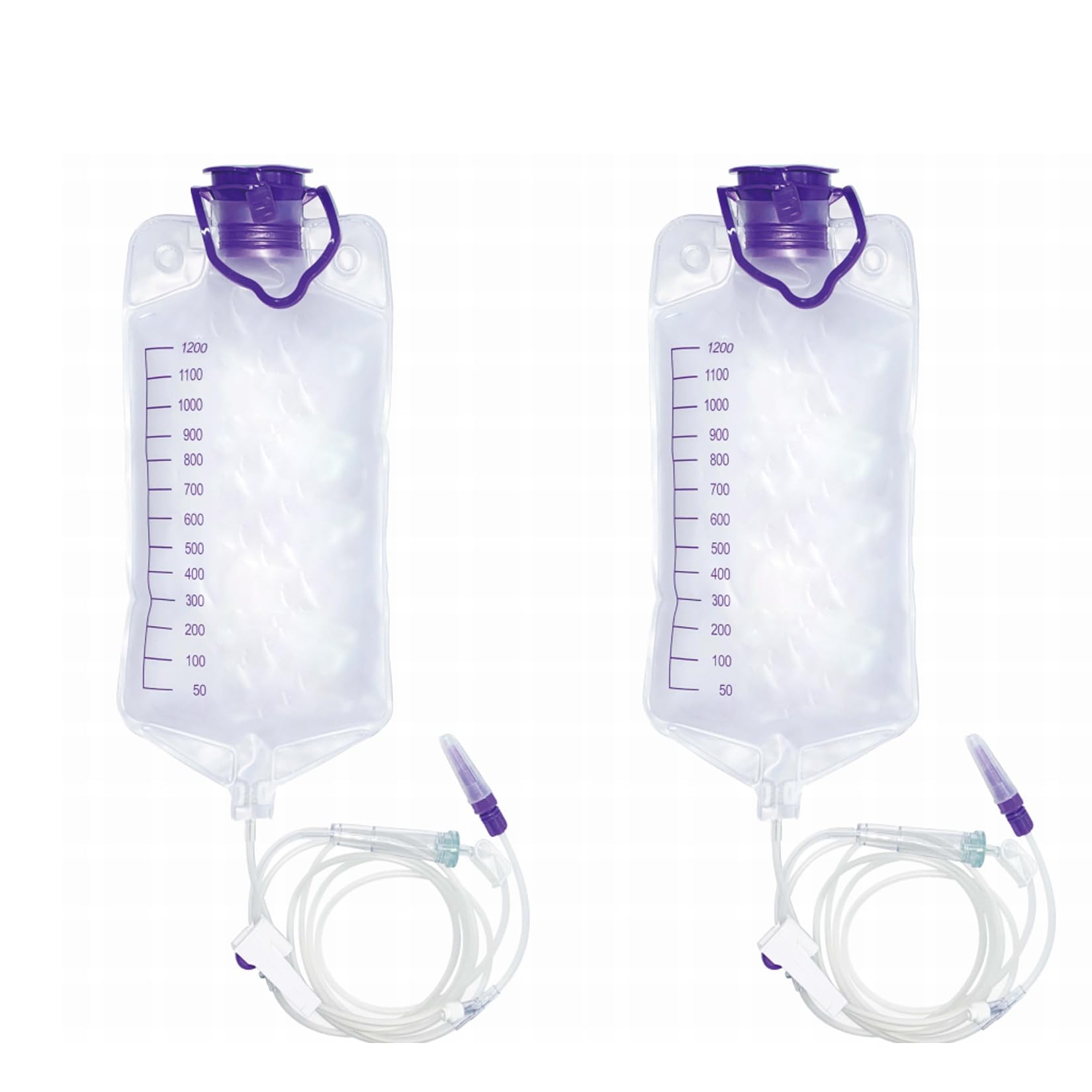 JZRYL 1200ml drip bag front view with clear graduations for monitoring liquid level