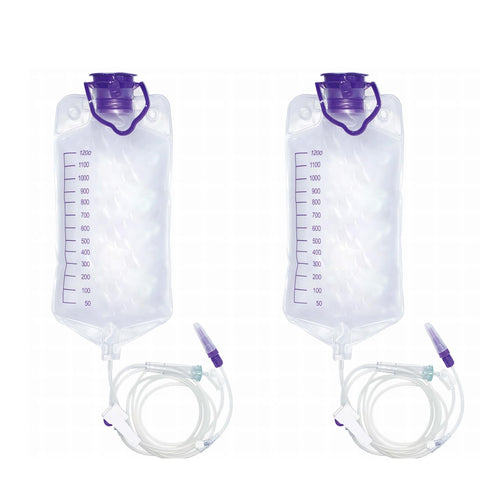 JZRYL 1200ml drip bag front view with clear graduations for monitoring liquid level