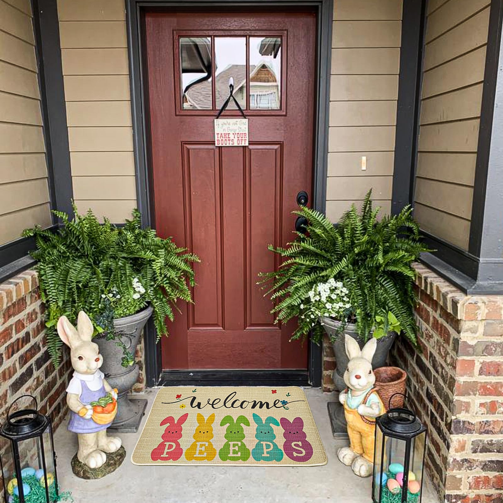 Jztfrie multi-use mat suits entryways, living rooms, kitchens for seasonal flair.