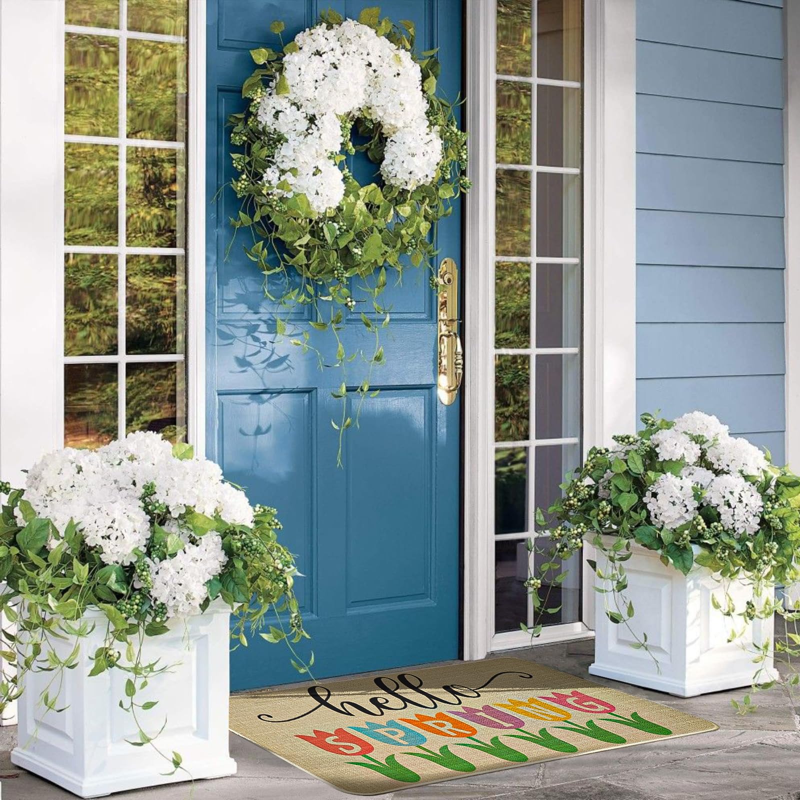 Jztfrie Non-slip back mat helps keep placement secure on entryways.