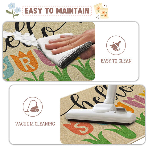 Jztfrie Seasonal decor giftable doormat suitable for spring gatherings.