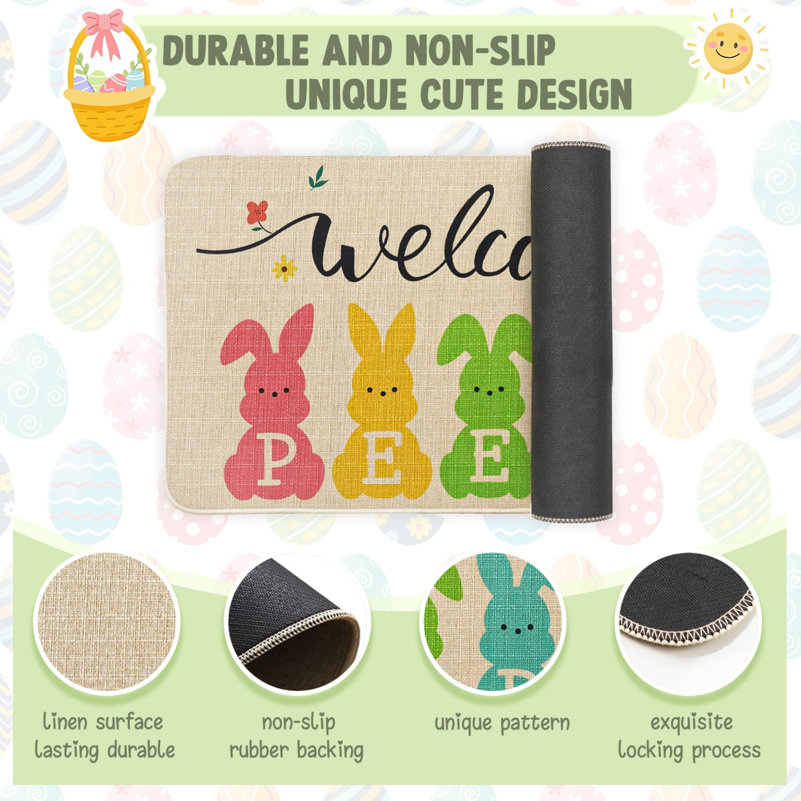 Jztfrie welcome mat 17x30 inches fits most doorways and reduces dirt indoors.