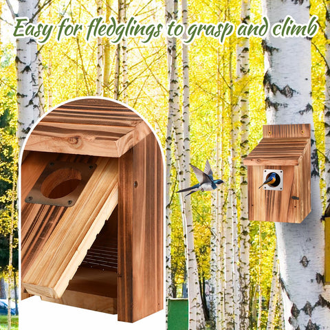 JZTKQTM easy-install outdoor bird housing suitable for garden or yard spaces.
