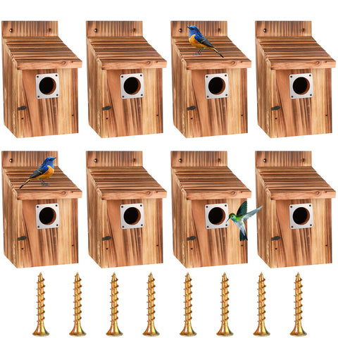 JZTKQTM outdoor bird house set with one-and-half-inch entrance for small birds' nesting