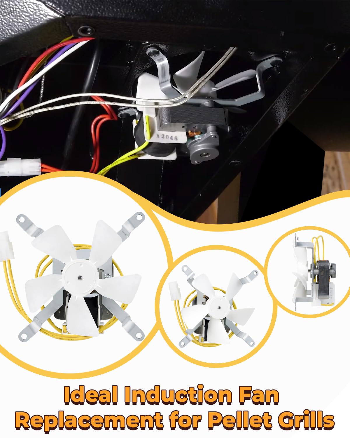 Easy-to-install induction fan replacement for quick grill maintenance.
