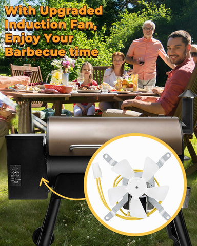 Induction fan compatible with Sam's Club and Z-Grills, enabling reliable airflow