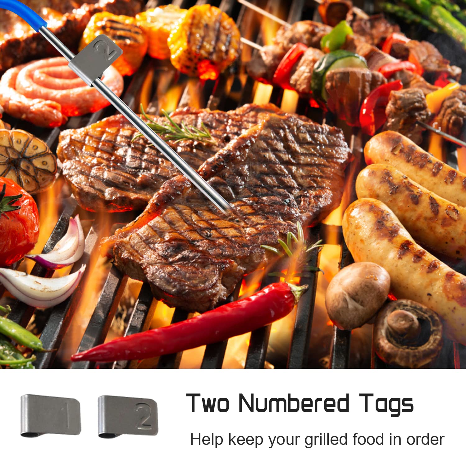 JZW-Shop numbered probe tags help organize multiple cuts.