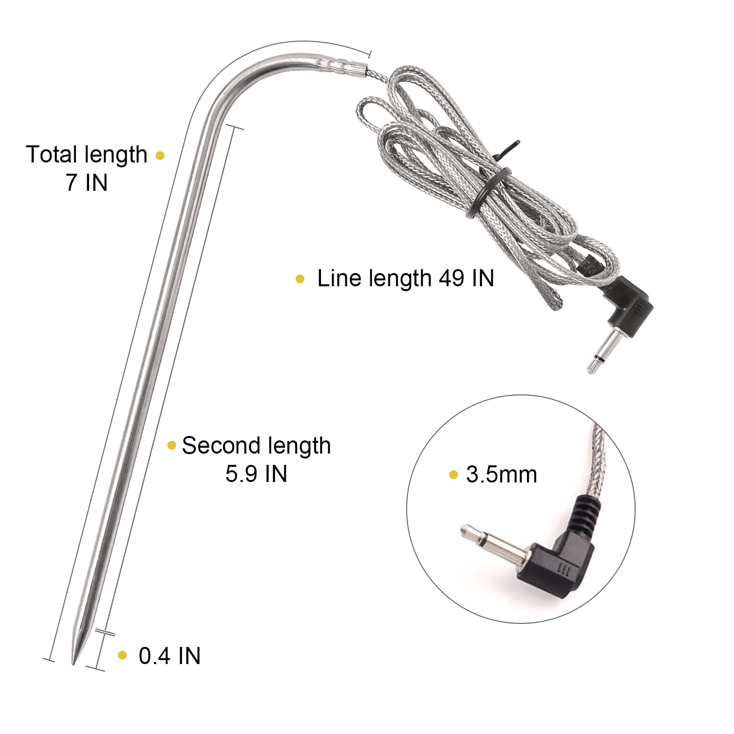 JZW-Shop probe clip stainless secures probe during smoking