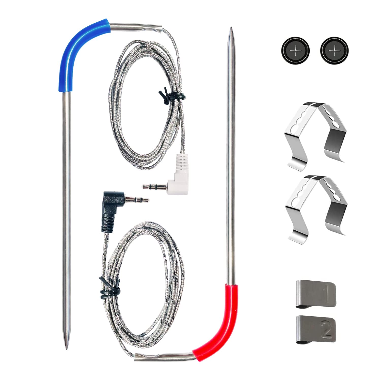 JZW-Shop Traeger meat probe, 7 inch stainless steel for precise grilling temperatures.