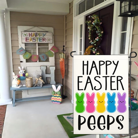 JZYIZYU Easter Yard Decor Flag adds festive ambiance to entryways.