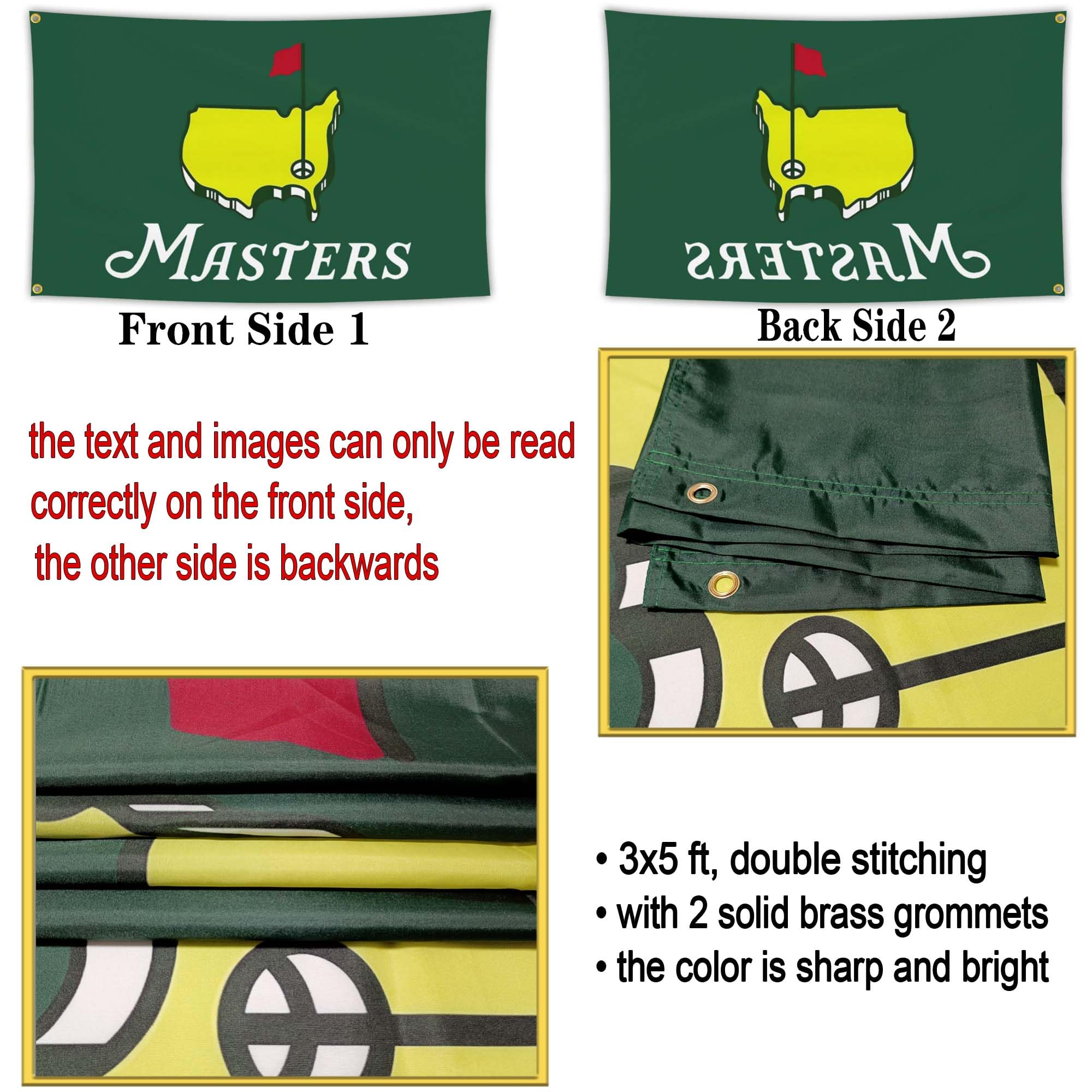 Closeup of brass grommets on JZYIZYU Golf Flag for durable mounting