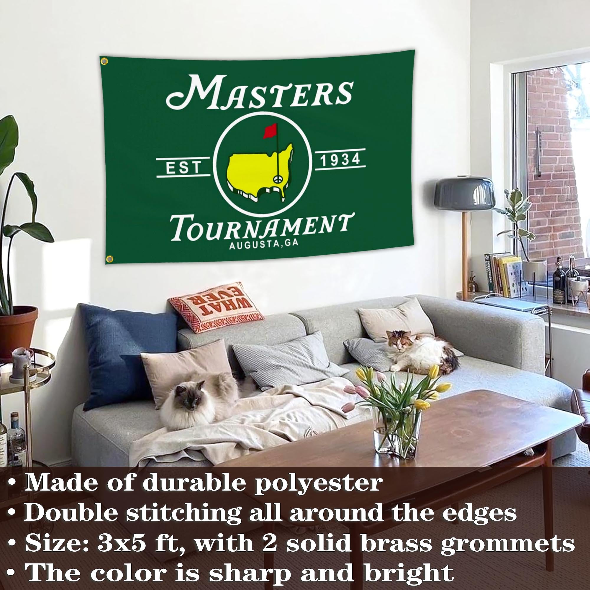 JZYIZYU golf flag with brass grommets for long lasting hanging