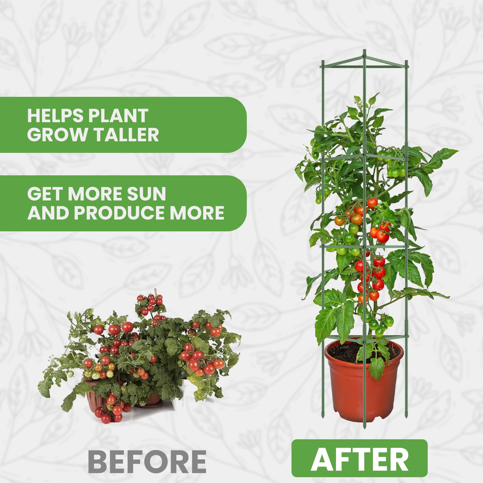 K-Brands tomato cage ideal for vegetables and climbing plants needing upright support.