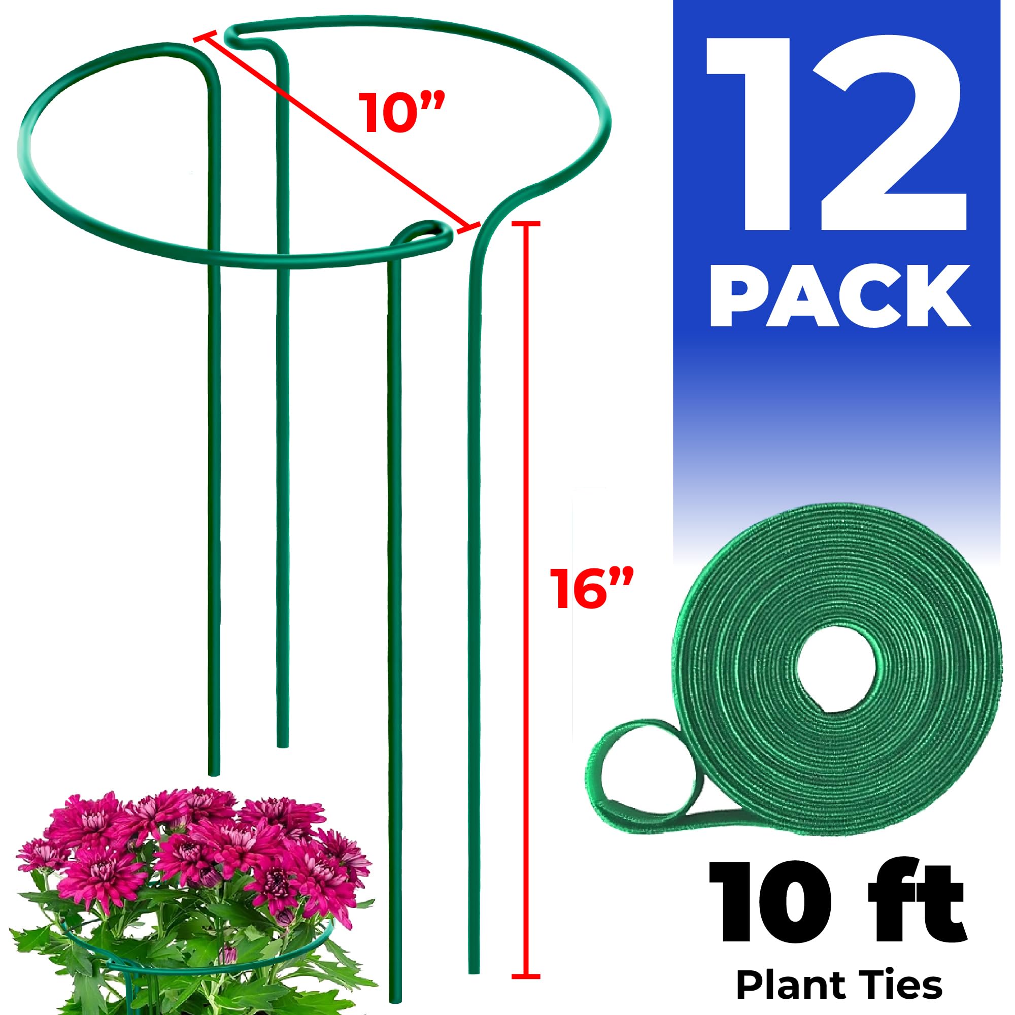 K-Brands half-round peony ring cage secures stems for healthier blooms.