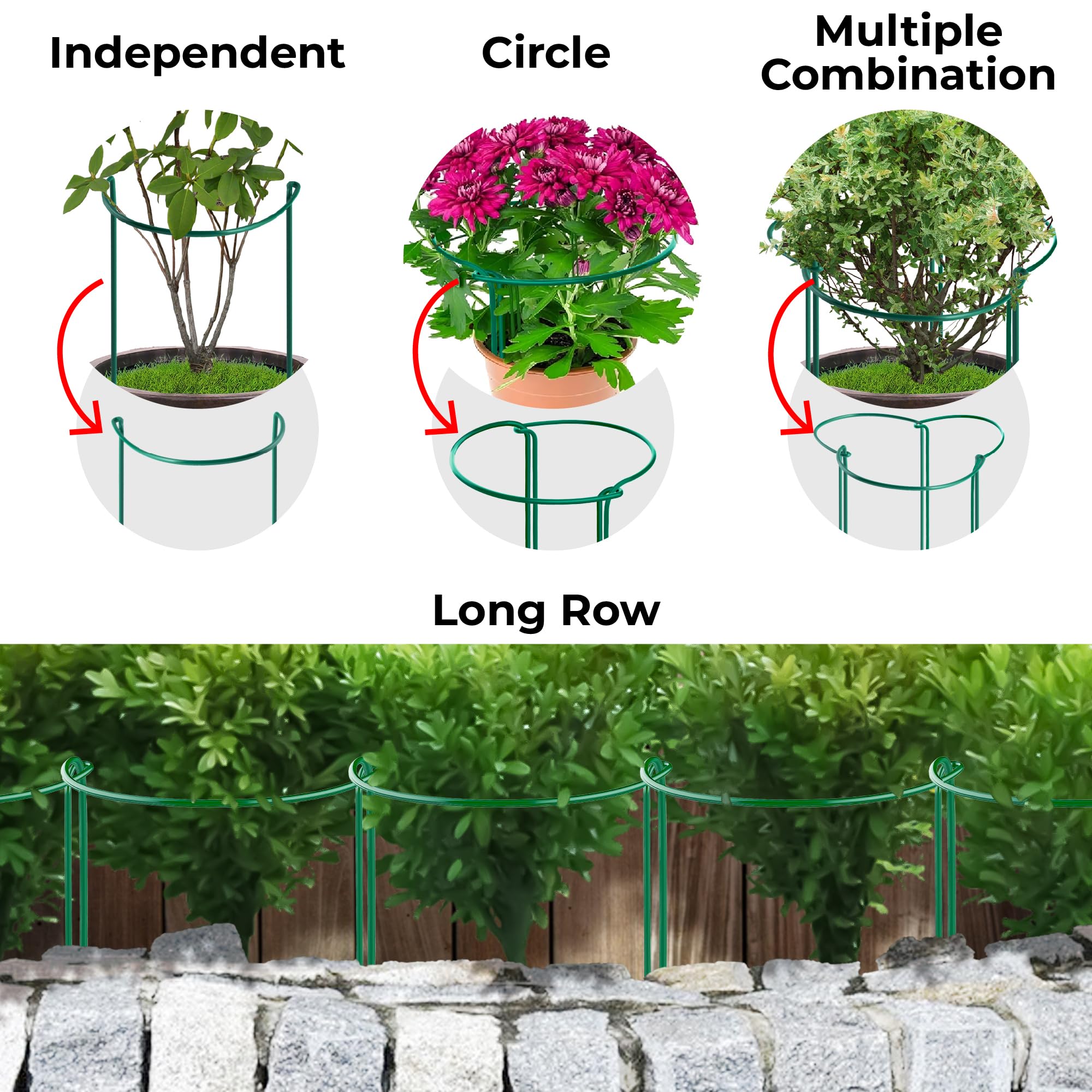 K-Brands indoor-outdoor plant support helps organize plants for neat display