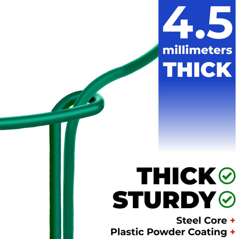 K-Brands rustproof steel core detail emphasizes durability for long-lasting garden use.