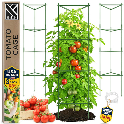 K-Brands Tomato Cage 68in tall supports tall tomato plants