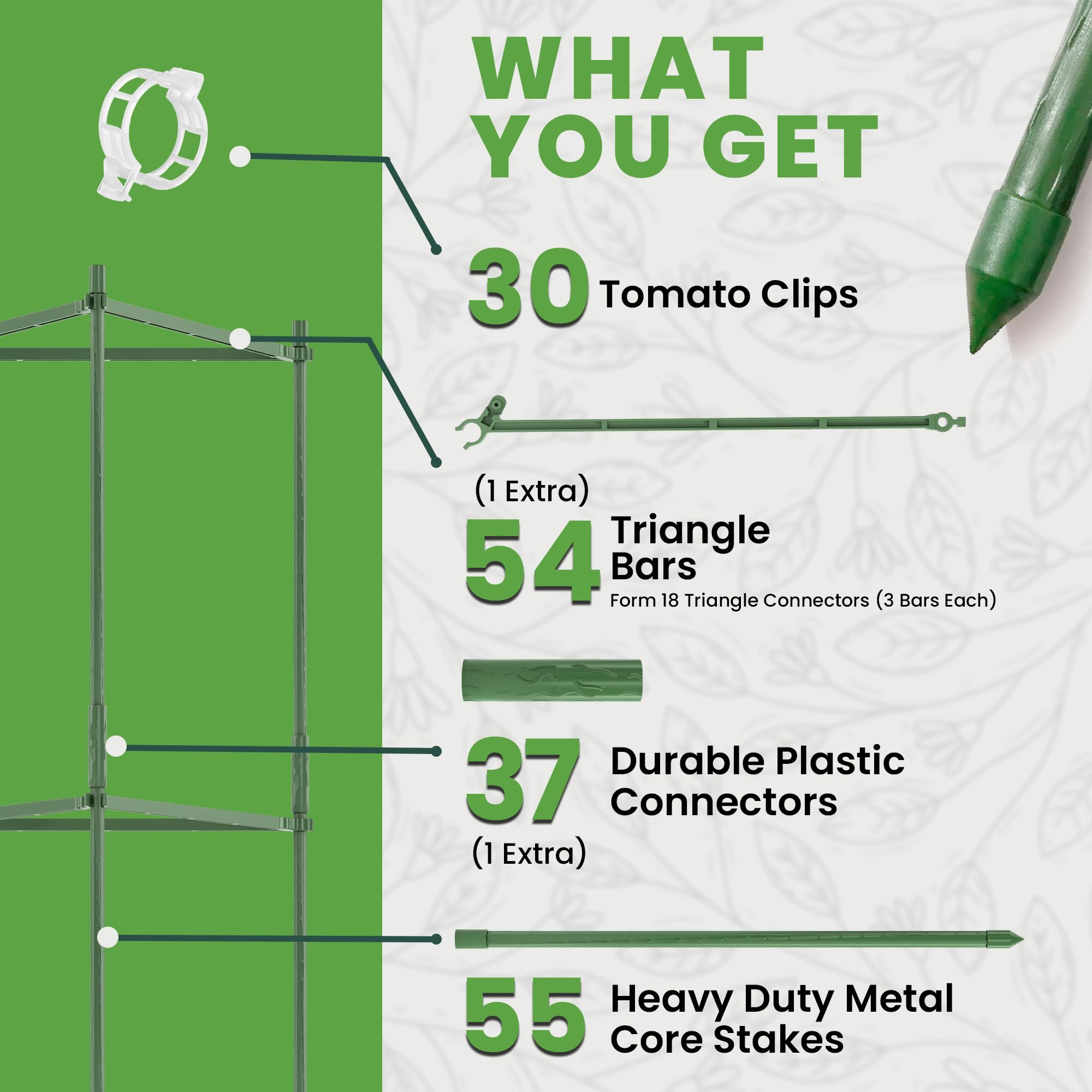 K-Brands Tomato Cage Clip System enables quick, tool-free shaping for plant growth.